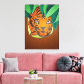 Tijgeroog Canvasprint Canvas Afdruk (Insitu (Woonkamer))