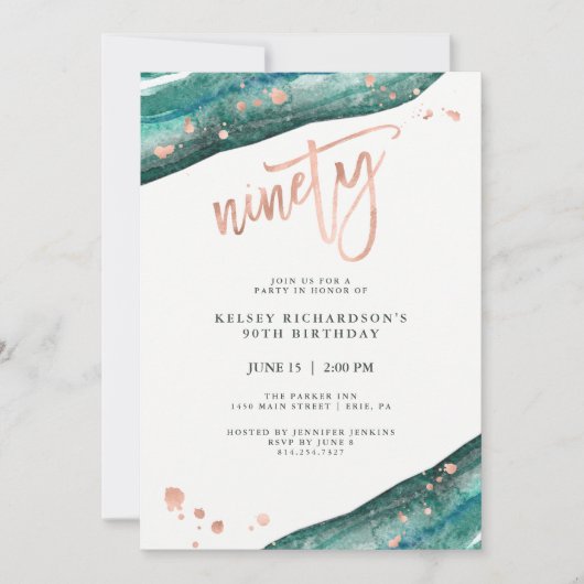 Tijgeroog Geode en namaak roosgoud uitzicht | 90st Kaart (Voorkant)