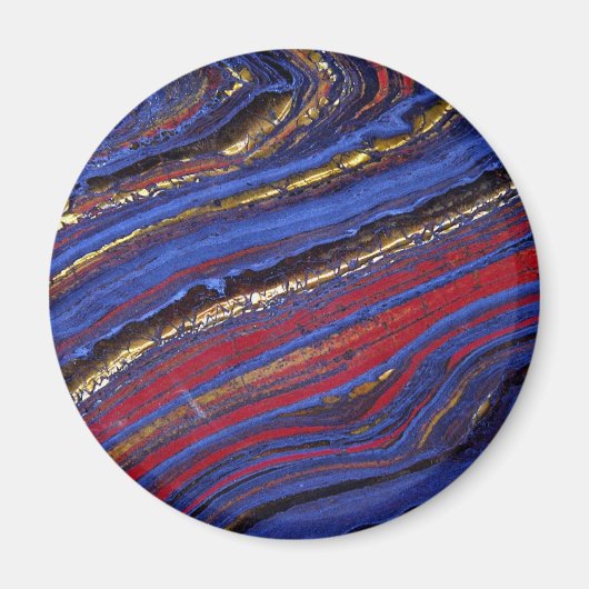 tijgeroog, hematiet en jasper magneet (Voorkant)