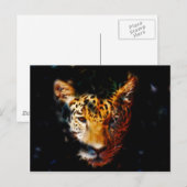 Tijgeropkomende Briefkaart (Voorkant / Achterkant)