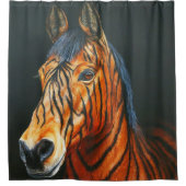 tijgerpaard douchegordijn (Voorkant)