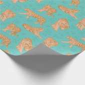 tijgerpaden cadeaupapier (Hoek)