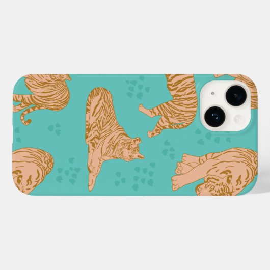 tijgerpaden Case-Mate iPhone case (Achterkant (horizontaal))