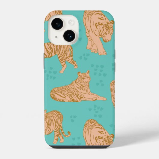 tijgerpaden iPhone hoesje (Achterkant)