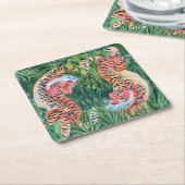 Tijgerpapier onderzetters (Schuin)