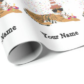 Tijgerpartij - Dieren van de geboorte van een kind Cadeaupapier (Rol Hoek)