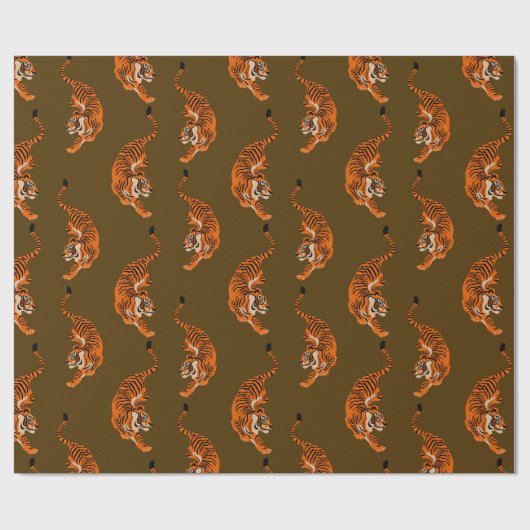 tijgerpatroon cadeaupapier (Vlak)