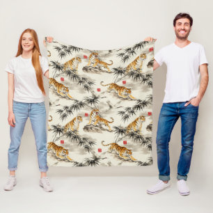 Tijgerpatroon Fleece Deken