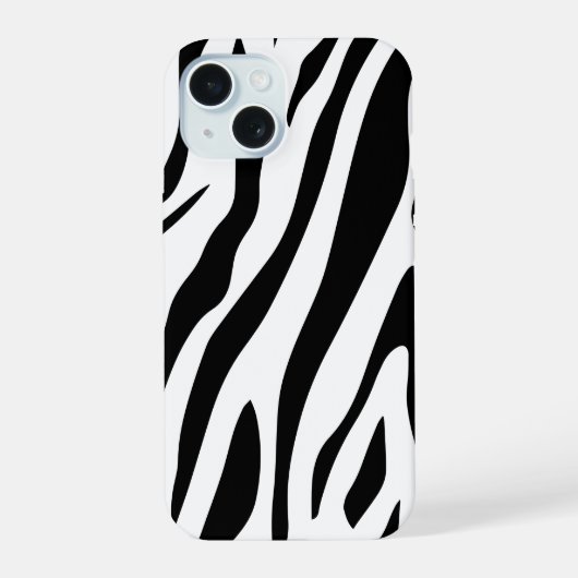 Tijgerpatroon in vector iPhone 15 case (Achterkant)