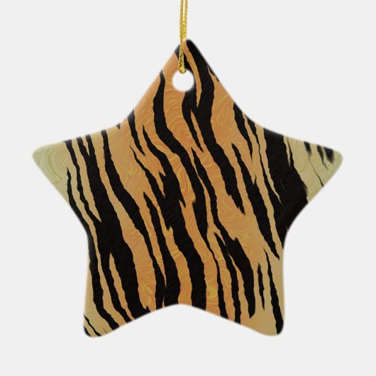 tijgerpatroon keramisch ornament (Voorkant)