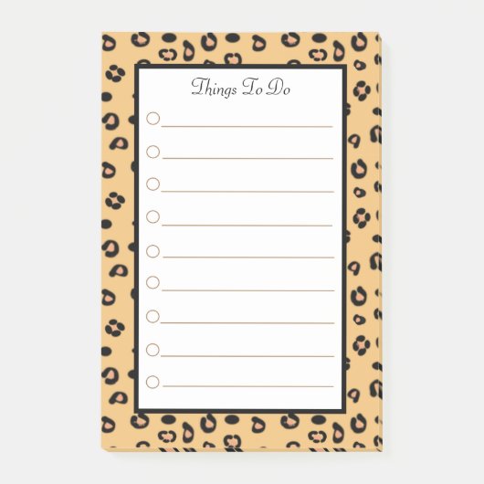 Tijgerpatroon Persoonlijke Dingen Om Te Doen Post-it® Notes (Voorkant)