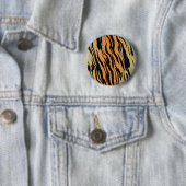 tijgerpatroon ronde button 5,7 cm (In situ)