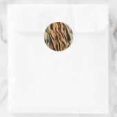 tijgerpatroon ronde sticker (Tas)