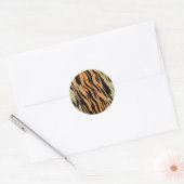 tijgerpatroon ronde sticker (Envelop)