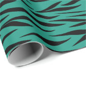 Tijgerpatroon voor Afstuderen Gifts Green Seamless Cadeaupapier (Rol Hoek)