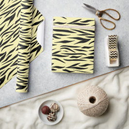 Tijgerpatroon voor Baby showers Yellow Seamless Cadeaupapier