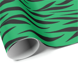 Tijgerpatroon voor Pensioengeschenken Groen Naadlo Cadeaupapier