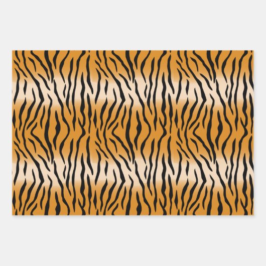 Tijgerpatroonplaten Inpakpapier Vel (Voorkant)