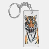 Tijgerpen-inkt Sleutelhanger (Voorkant Links)