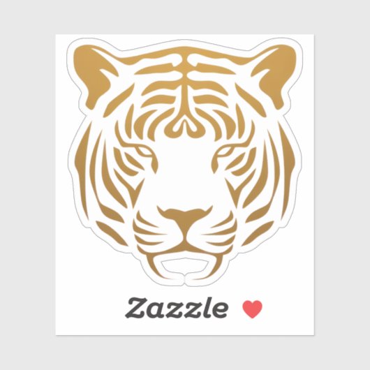 Tijgerpictogram Sticker (Vel)