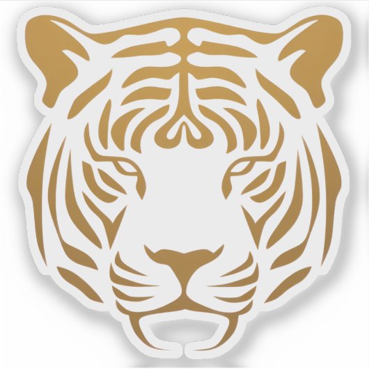 Tijgerpictogram Sticker (Voorkant)