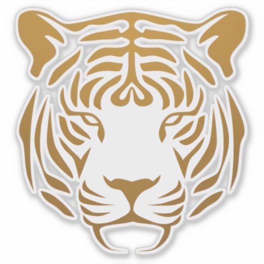 Tijgerpictogram Sticker (Voorkant)