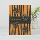 Tijgerpoot Kinderverjaardagsfeestje Kaart (Staand voorkant)