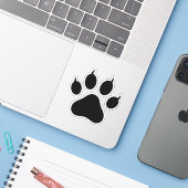 Tijgerpootafdruk Sticker (Laptop met iPhone)