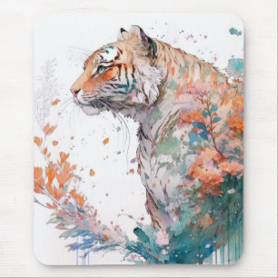 Tijgerportret Dierenschilderij Wildlife Outdoors Muismat