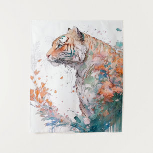 Tijgerportret Dierenschilderij Wildlife Outdoors Wandkleed