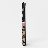 Tijgerprint en Luipaardprint Persoonlijk Monogram Case-Mate iPhone Case (Achterkant/links)