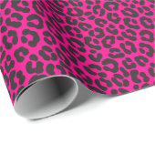 Tijgerprint in felroze fluorescent cadeaupapier (Rol Hoek)