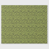 Tijgerprint in klein fluorescent geel cadeaupapier (Vlak)