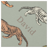 Tijgerprint met naam  stof (Close Up)