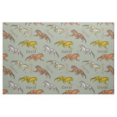 Tijgerprint met naam  stof (Fat Quarter)