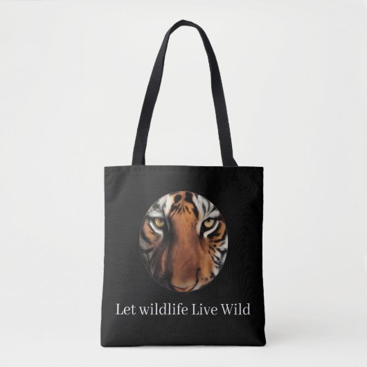 | Tijgerprint milieuvriendelijke canvas tas (Voorkant)