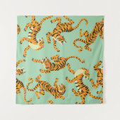  tijgerprint naadloos patroon wandkleed (Voorkant (horizontaal))