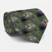 Tijgerprint - Spin op web Stropdas (Opgerold)