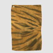 Tijgerprint Upload je eigen foto aangepaste afbeel Golfhanddoek (Voorkant)