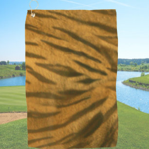 Tijgerprint Upload je eigen foto aangepaste afbeel Golfhanddoek
