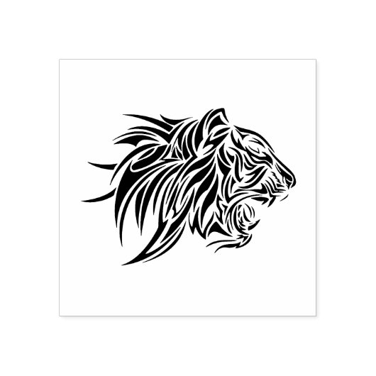 Tijgerprofiel Rubberstempel (Afrduk)