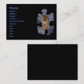 Tijgerprofielkaart Visitekaartje (Voorkant / Achterkant)