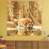 Tijgerreflectie Canvas Afdruk (Insitu (Woonkamer))