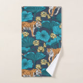 Tijgers in de gele lotusvijver bad handdoek (Handdoek)
