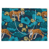 Tijgers in de gele lotusvijver groot cadeauzakje (Achterkant)