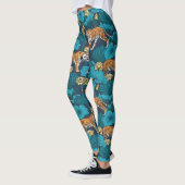 Tijgers in de gele lotusvijver leggings (Links)