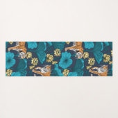 Tijgers in de gele lotusvijver yogamat (Achterkant (horizontaal))