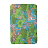 Tijgers in de roze lotusvijver badmat (Voorkant Verticaal)