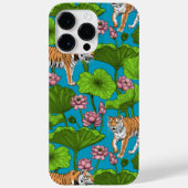 Tijgers in de roze lotusvijver Case-Mate iPhone case (Achterkant)