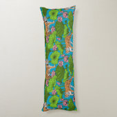 Tijgers in de roze lotusvijver lichaamskussen (Achterkant (Verticaal))